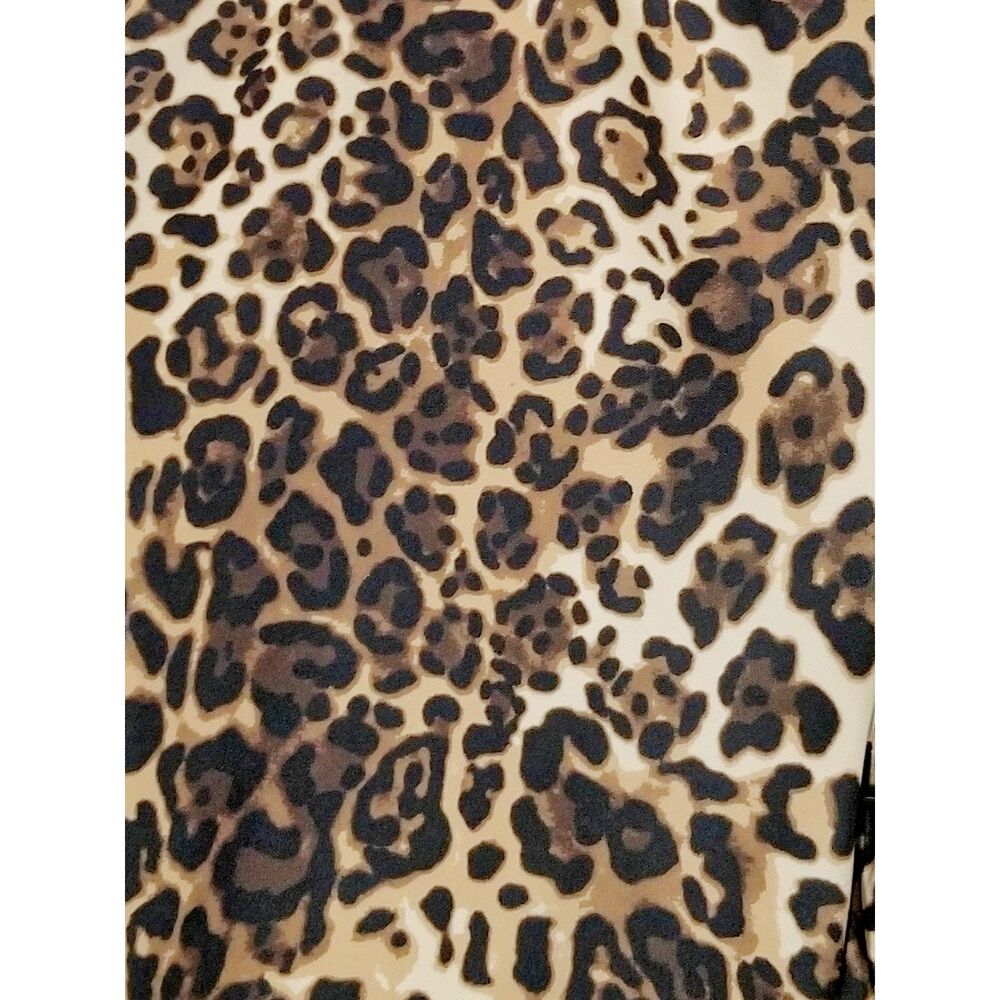 CARMEN MARC VALVO Leopard Print Pants Sz XL Pull On Elastic Waistband - Picture 2 of 5